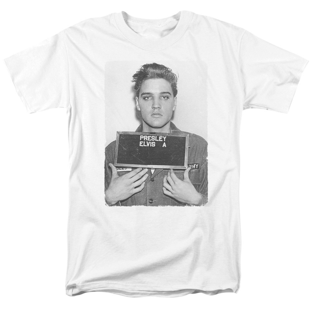 Elvis Presley Army Mug Shot Tshirt 1 - Picture 1 of 4
